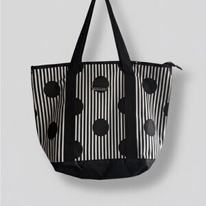 Prodigy Stylish Black and White Striped Tote